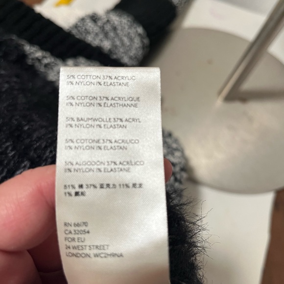 Free people XL top sweater black and white turtleneck - Picture 13 of 13